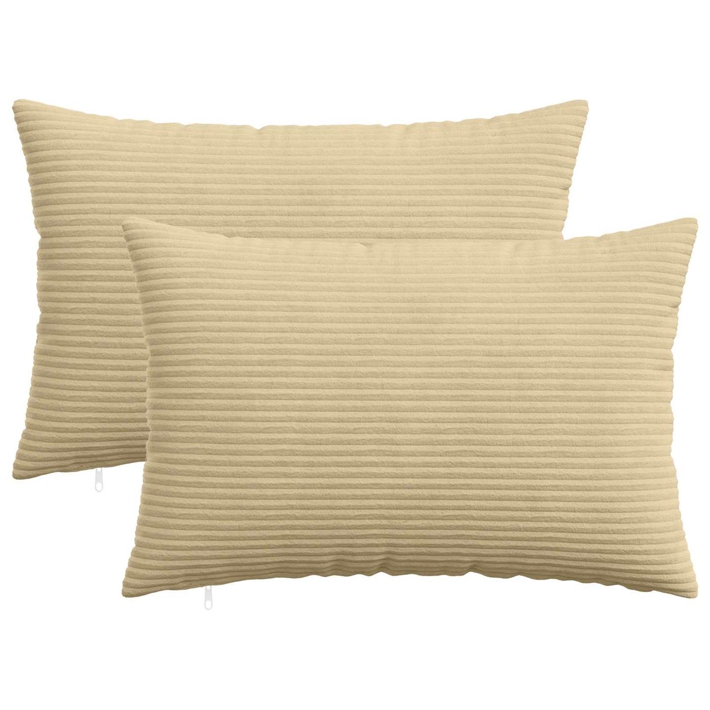 Cushion Cover 2 pcs HEERLEN Green Grey 40 x 60 cm Corduroy