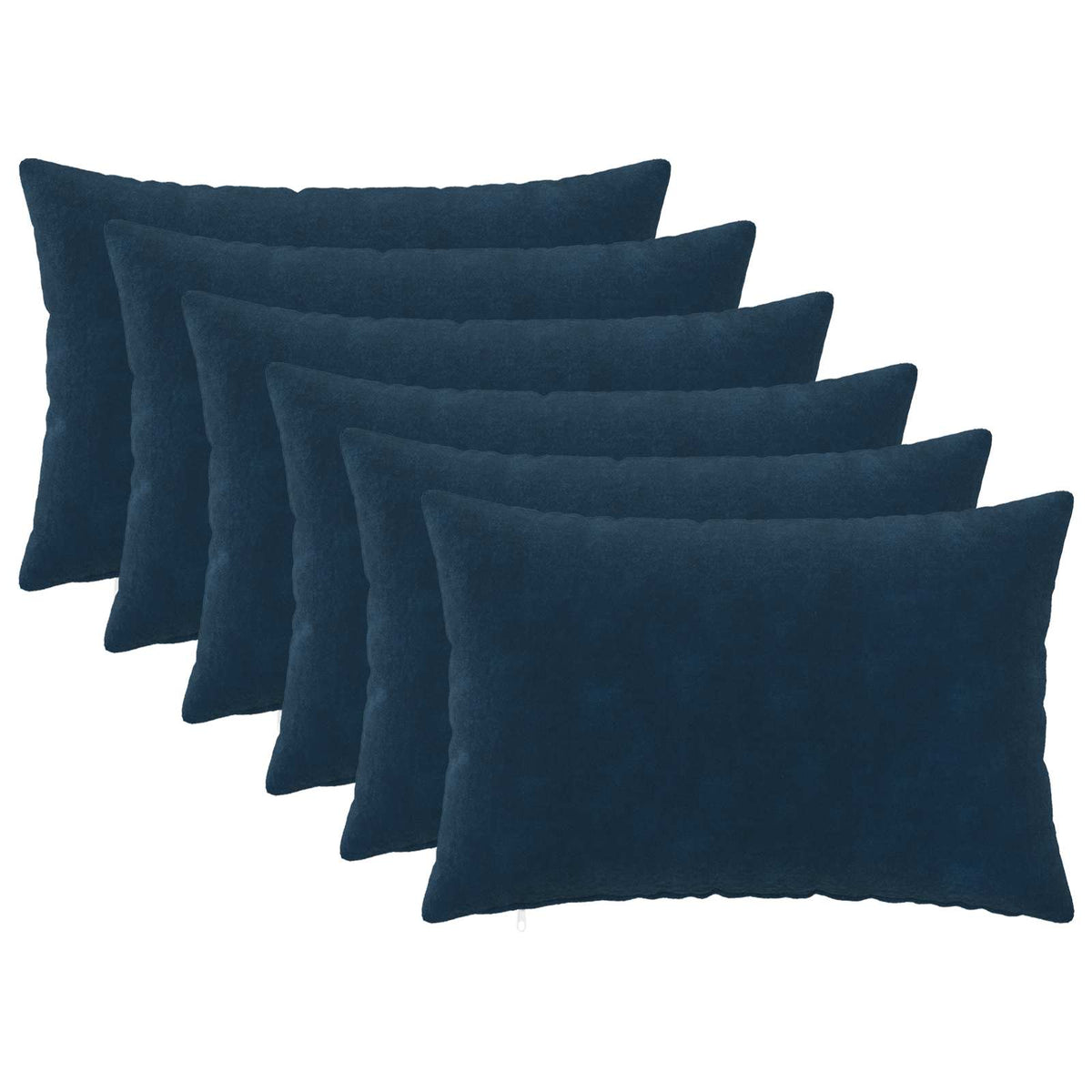 Cushion Cover 6 pcs HEERLEN Blue 40 x 60 cm Microfiber Fleece