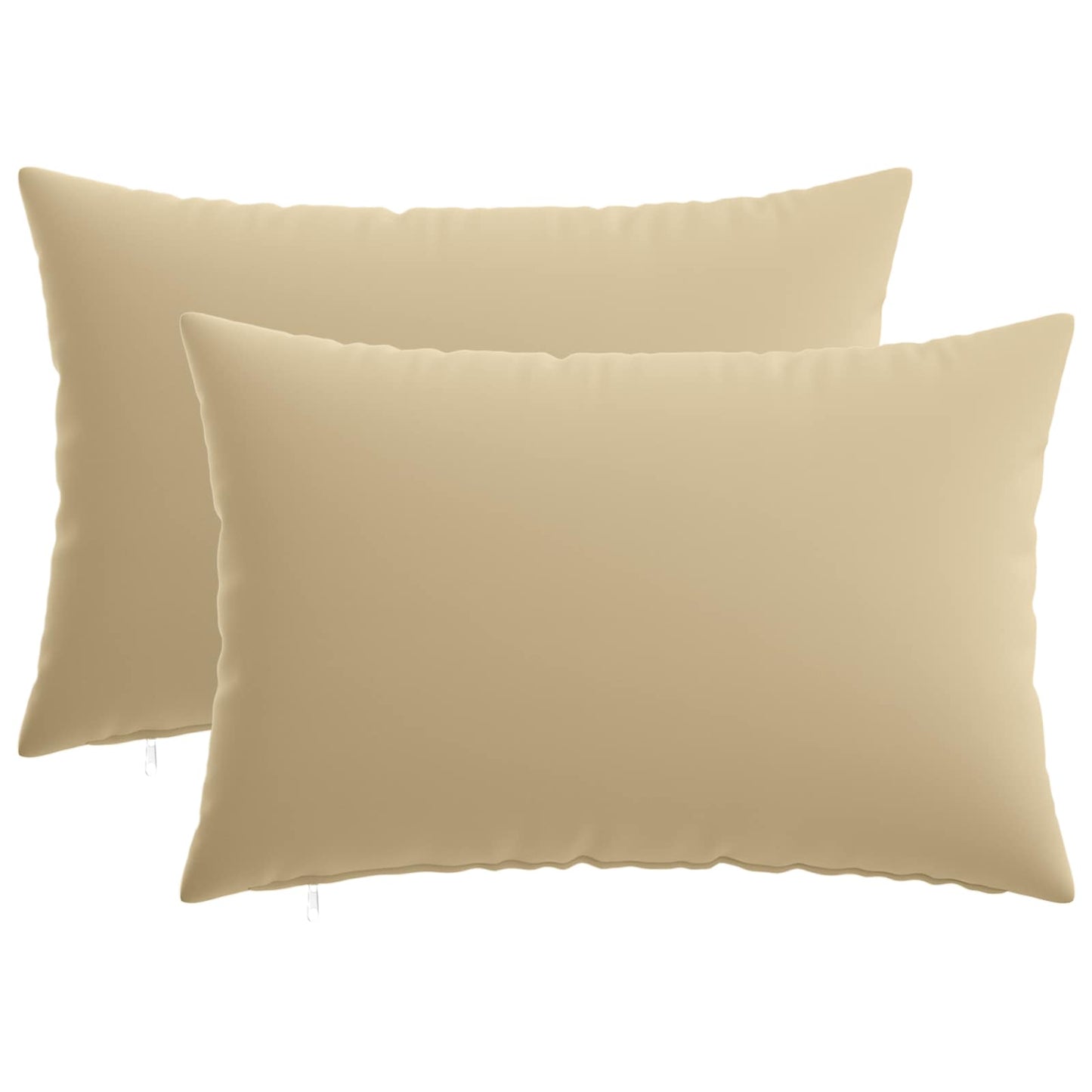 Cushion Cover 2 pcs HEERLEN Beige 40 x 60 cm Polyester
