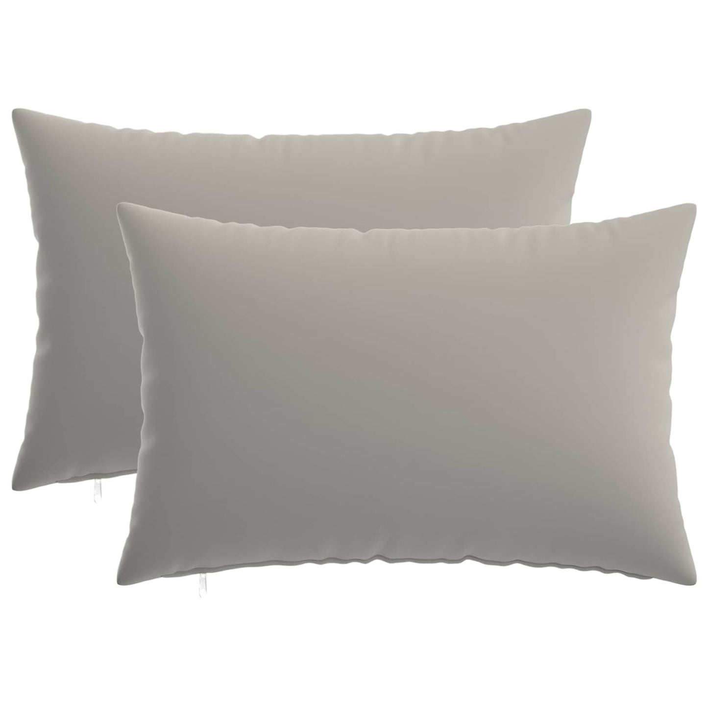 Cushion Cover 2 pcs HEERLEN Grey 40 x 60 cm Polyester