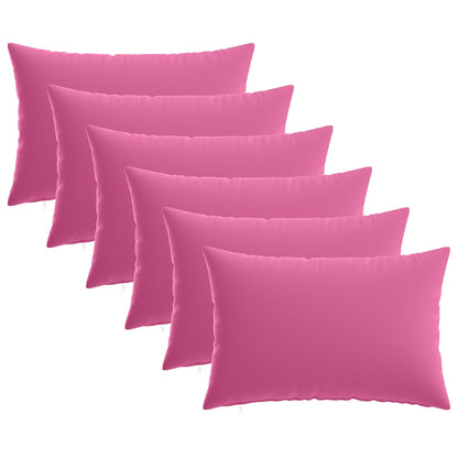 Cushion Cover 6 pcs HEERLEN Pink 40 x 60 cm Polyester