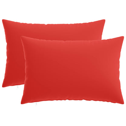 Cushion Cover 2 pcs HEERLEN Red 40 x 60 cm Polyester