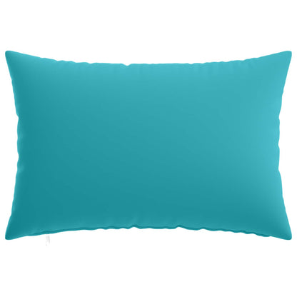 Cushion Cover 6 pcs HEERLEN Turquoise 40 x 60 cm Polyester