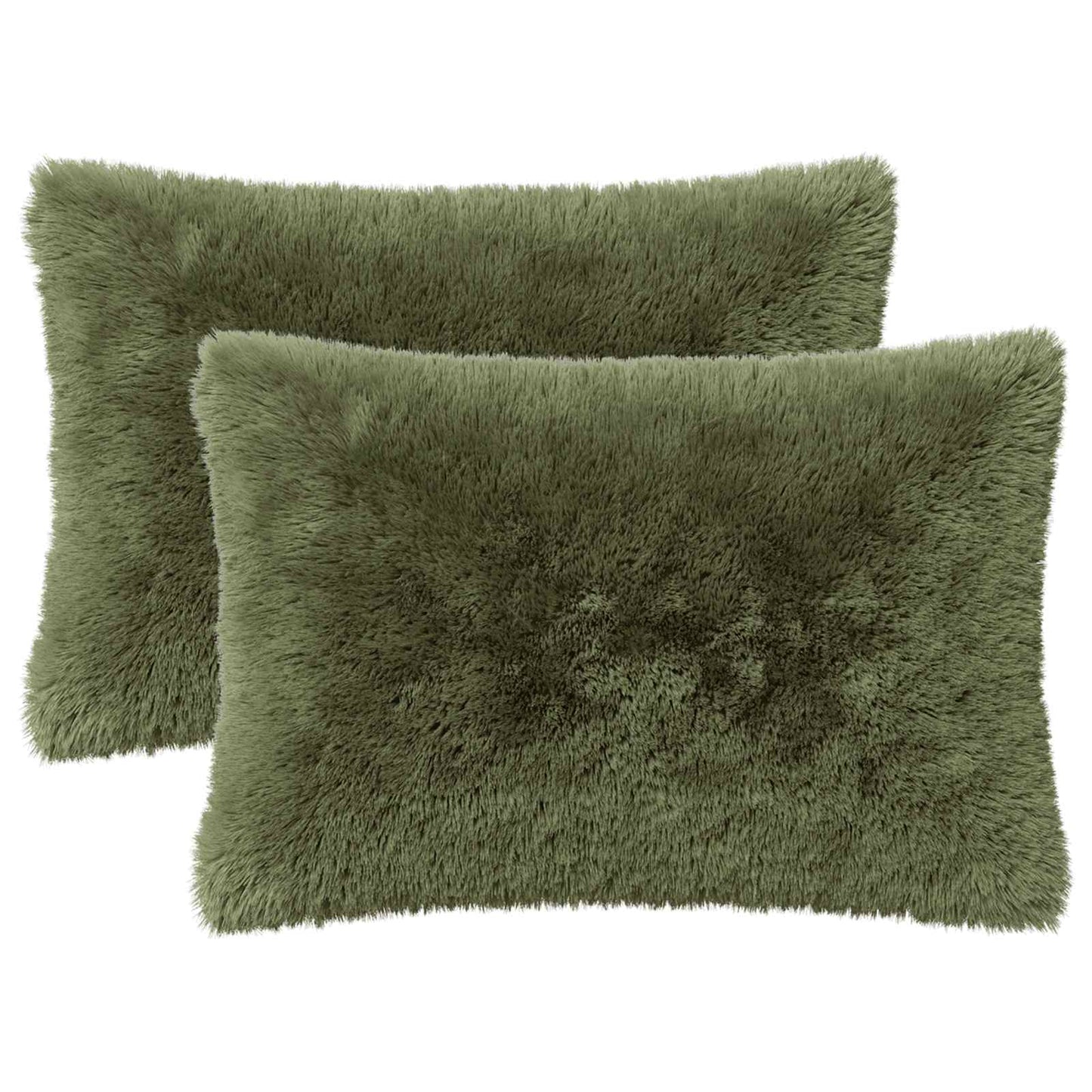 Cushion Cover 2 pcs HEERLEN Green 40 x 60 cm PV Fleece