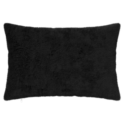 Cushion Cover 6 pcs HEERLEN Black 40 x 60 cm Faux Rabbit Fur