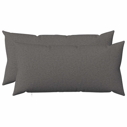 Cushion Cover 2 pcs HEERLEN Light Grey 40 x 70 cm Fabric