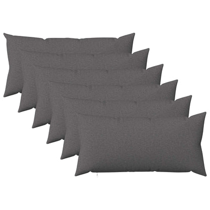 Cushion Cover 6 pcs HEERLEN Light Grey 40 x 70 cm Fabric