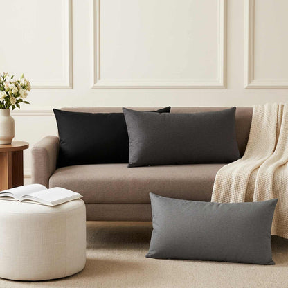 Throw Pillow 6 pcs HEERLEN Light Grey 40 x 70 cm Fabric