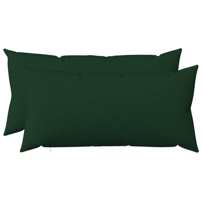 Cushion Cover 2 pcs HEERLEN Dark Green 40 x 70 cm Fabric