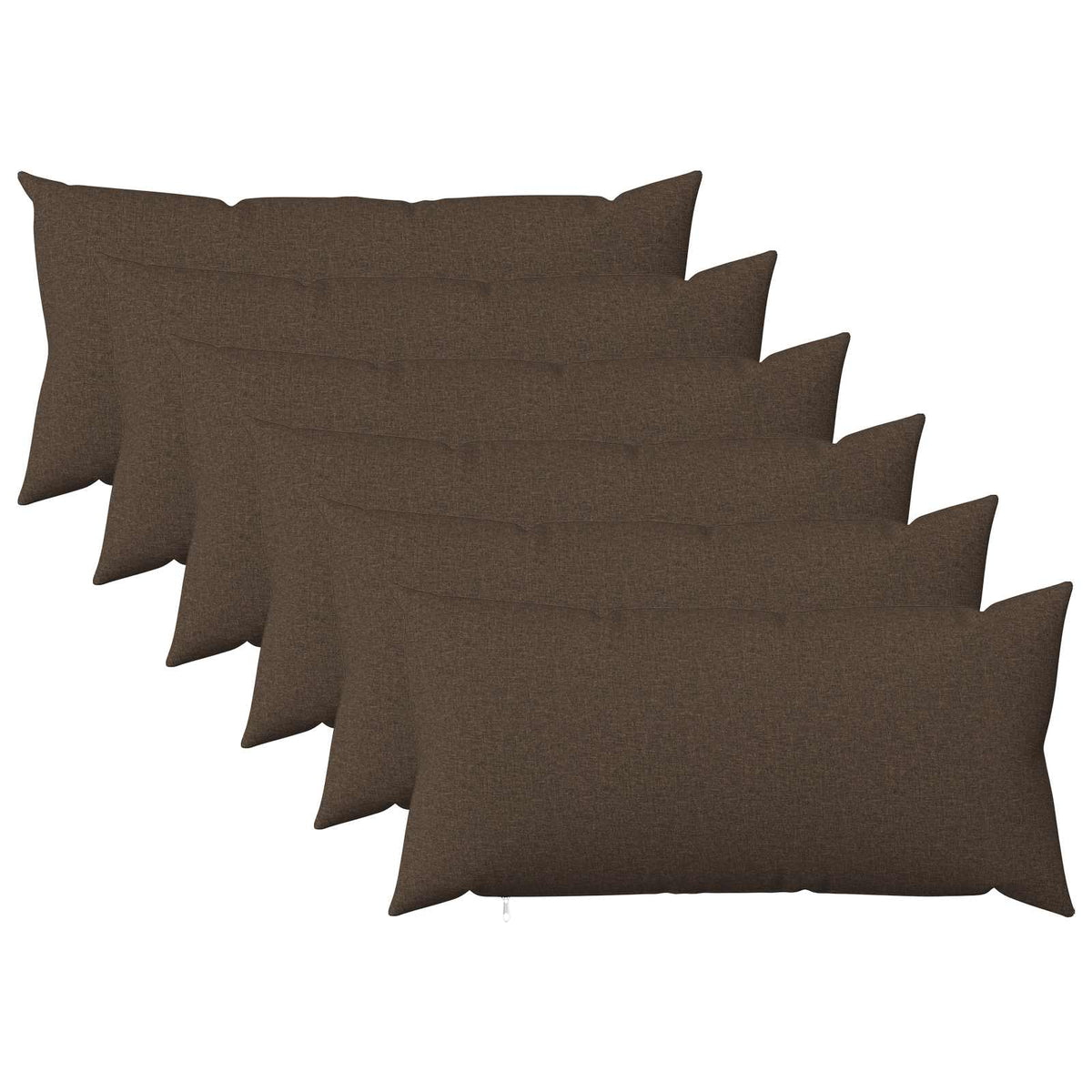Cushion Cover 6 pcs HEERLEN Taupe 40 x 70 cm Fabric