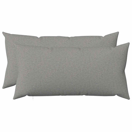 Cushion Cover 2 pcs HEERLEN Cloud Grey 40 x 70 cm Fabric
