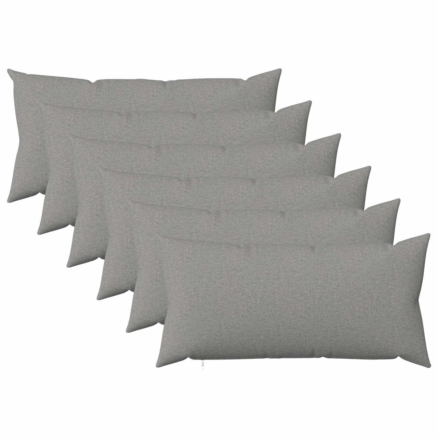 Cushion Cover 6 pcs HEERLEN Cloud Grey 40 x 70 cm Fabric