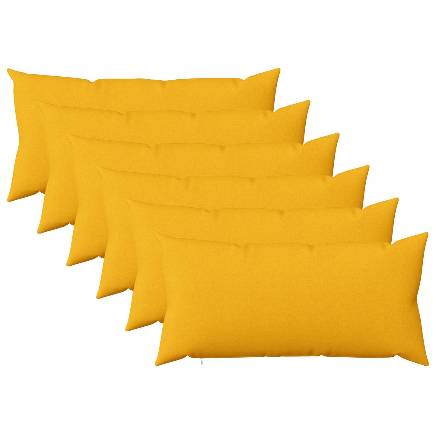 Cushion Cover 6 pcs HEERLEN Light Yellow 40 x 70 cm Fabric