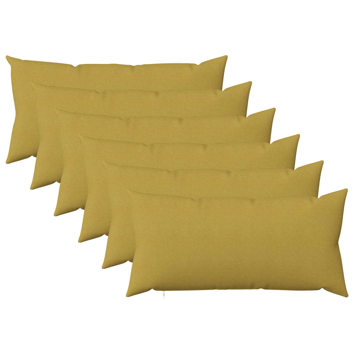 Cushion Cover 6 pcs HEERLEN Light Green 40 x 70 cm Fabric