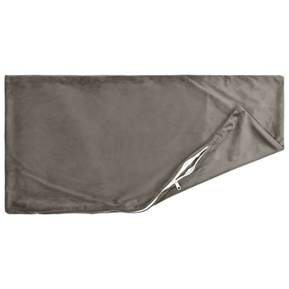 Cushion Cover 2 pcs HEERLEN Light Grey 40 x 70 cm Velvet