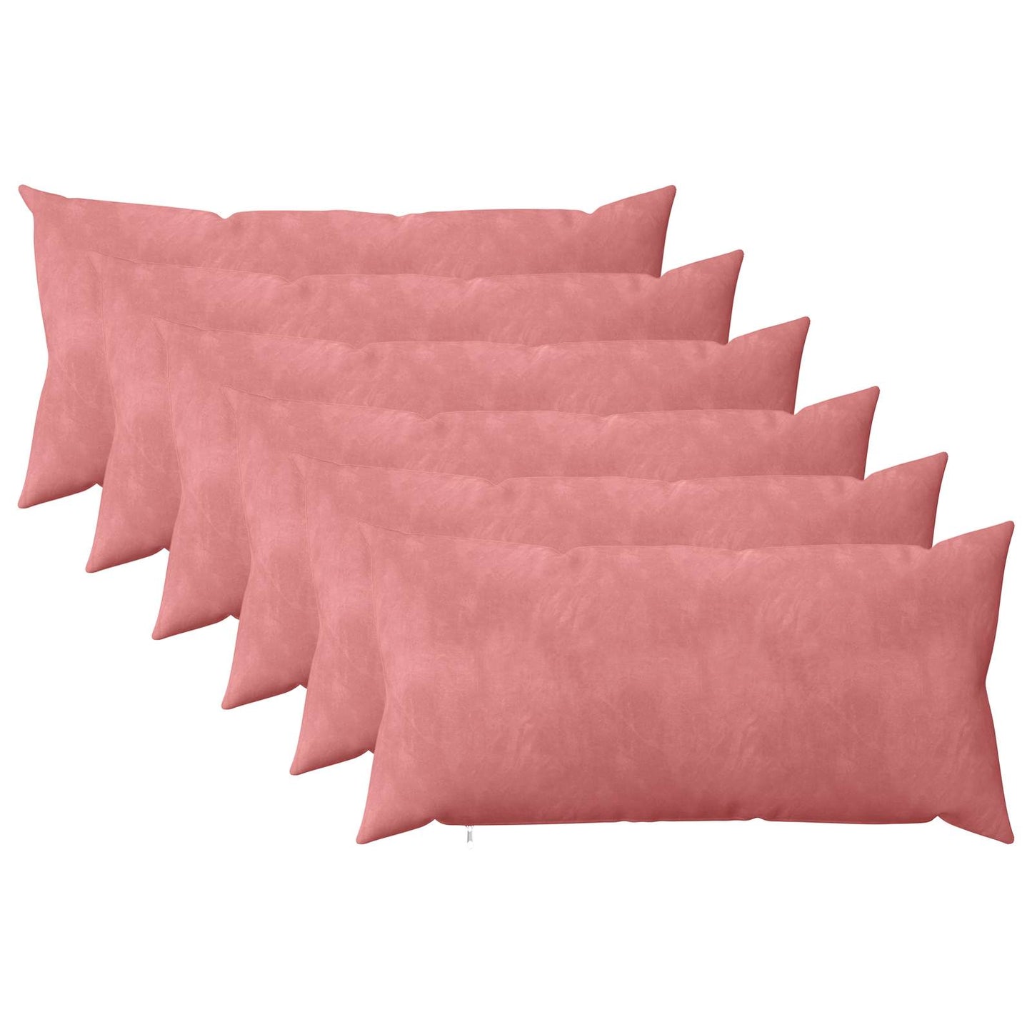 Cushion Cover 6 pcs HEERLEN Pink 40 x 70 cm Velvet