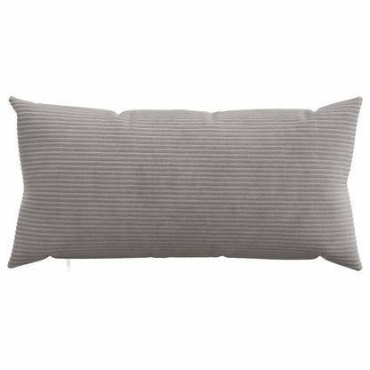 Cushion Cover 2 pcs HEERLEN Light Grey 40 x 70 cm Corduroy