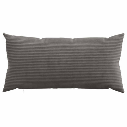 Cushion Cover 2 pcs HEERLEN Dark Grey 40 x 70 cm Corduroy