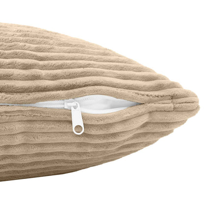 Cushion Cover 2 pcs HEERLEN Taupe 40 x 70 cm Corduroy