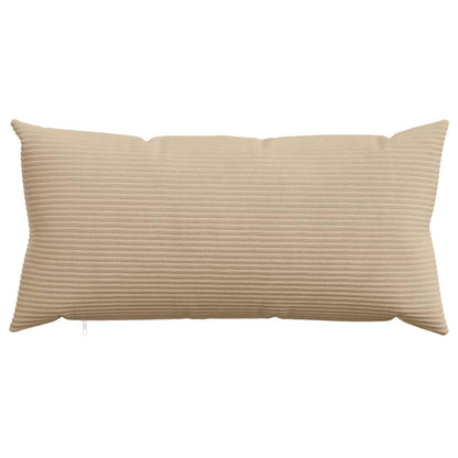Cushion Cover 2 pcs HEERLEN Taupe 40 x 70 cm Corduroy