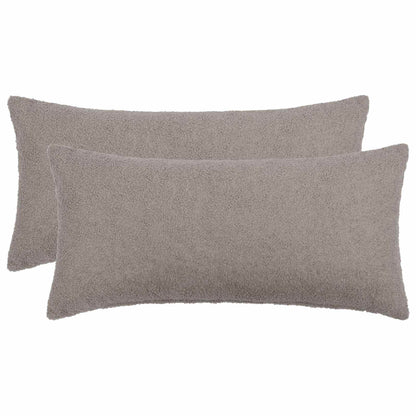 Cushion Cover 2 pcs HEERLEN Light Grey 40 x 70 cm Bouclé