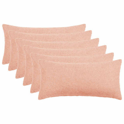 Cushion Cover 6 pcs HEERLEN Pink 40 x 70 cm Bouclé