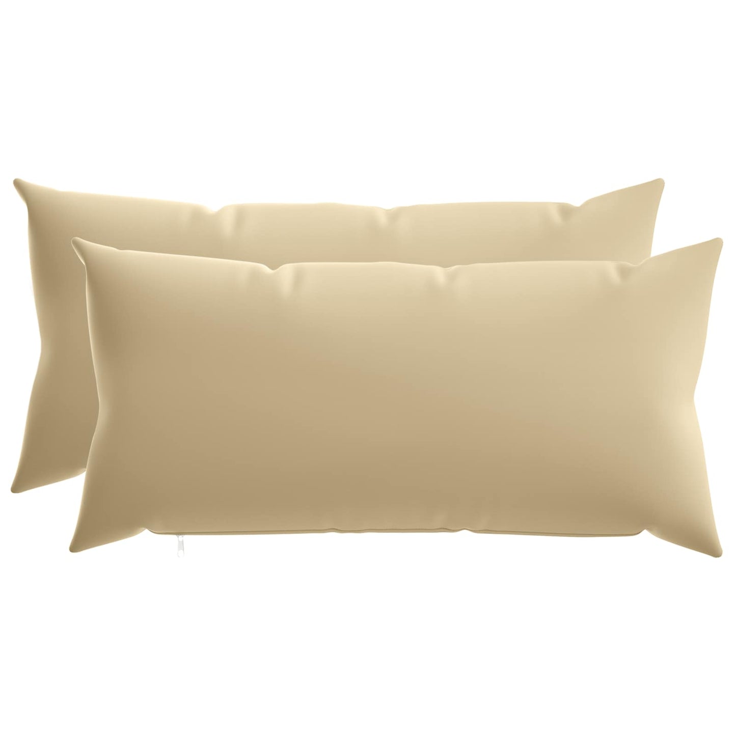 Cushion Cover 2 pcs HEERLEN Beige 40 x 70 cm Polyester