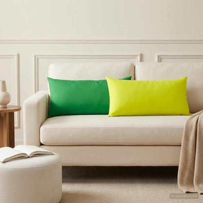 Cushion Cover 2 pcs HEERLEN Bright Green 40 x 80 cm Polyester