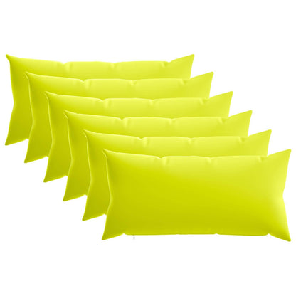 Cushion Cover 6 pcs HEERLEN Bright Green 40 x 70 cm Polyester