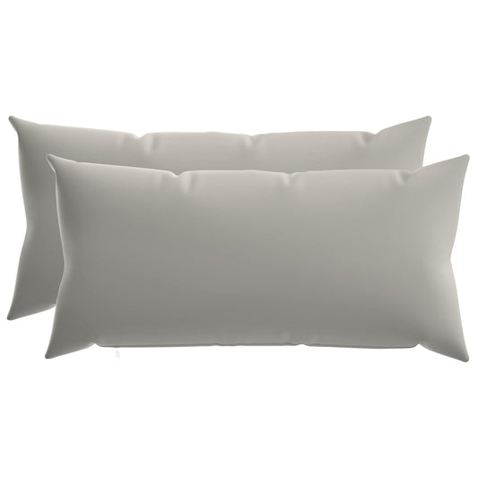 Cushion Cover 2 pcs HEERLEN Grey 40 x 70 cm Polyester