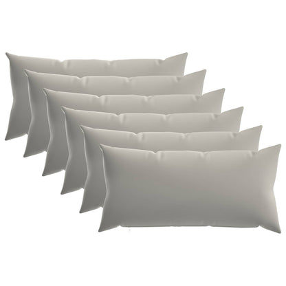 Cushion Cover 6 pcs HEERLEN Grey 40 x 70 cm Polyester