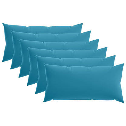 Cushion Cover 6 pcs HEERLEN Light Blue 40 x 70 cm Polyester