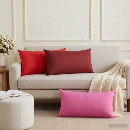 Cushion Cover 6 pcs HEERLEN Pink 40 x 70 cm Polyester