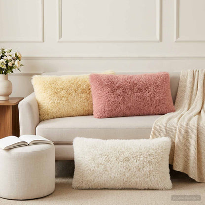 Cushion Cover 6 pcs HEERLEN Pink 40 x 70 cm PV Fleece