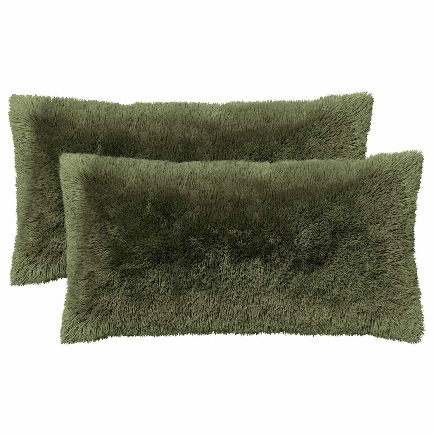 Cushion Cover 2 pcs HEERLEN Green 40 x 70 cm PV Fleece