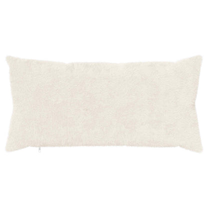 Cushion Cover 6 pcs HEERLEN White 40 x 70 cm Faux Rabbit Fur
