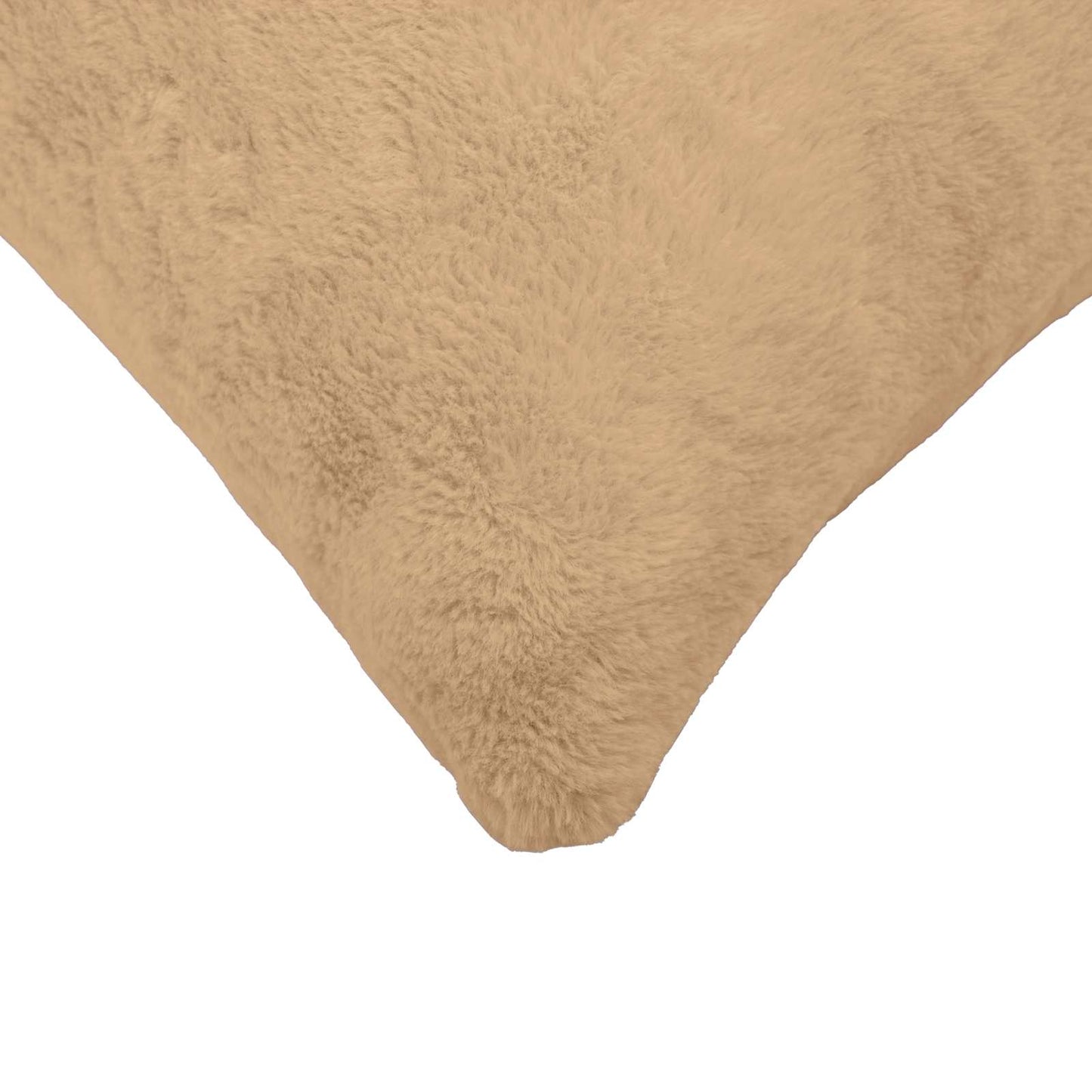 Cushion Cover 2 pcs HEERLEN Cream 40 x 70 cm Faux Rabbit Fur