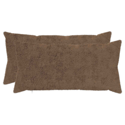 Cushion Cover 2 pcs HEERLEN Light Brown 40 x 70 cm