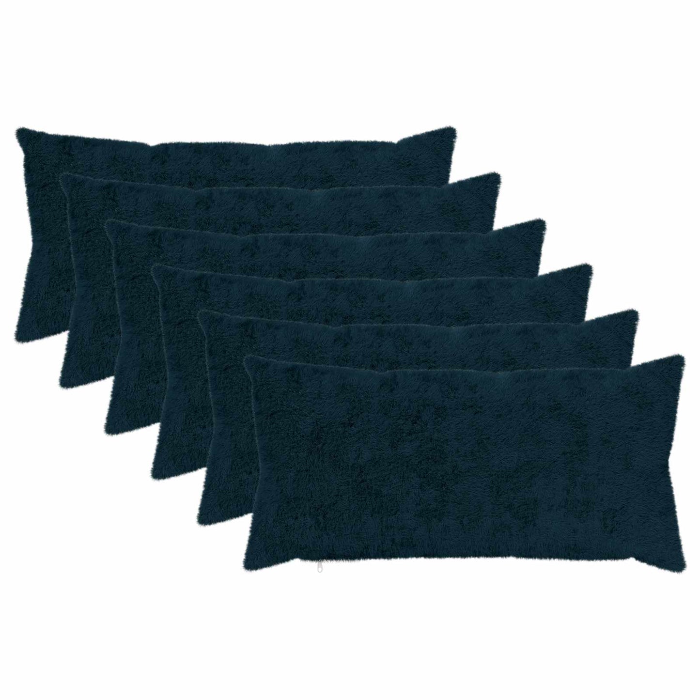 Cushion Cover 6 pcs HEERLEN Navy Blue 40 x 70 cm