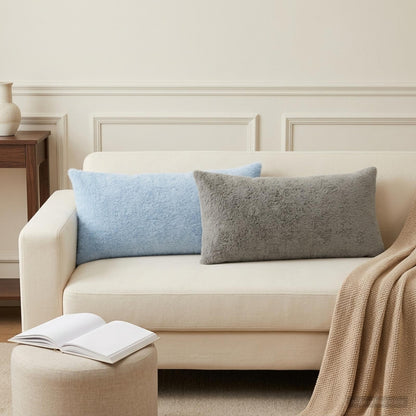 Cushion Cover 2 pcs HEERLEN Light Blue 40 x 70 cm