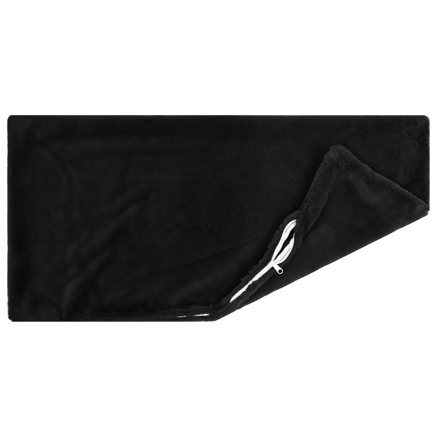Cushion Cover 2 pcs HEERLEN Black 40 x 70 cm Faux Rabbit Fur