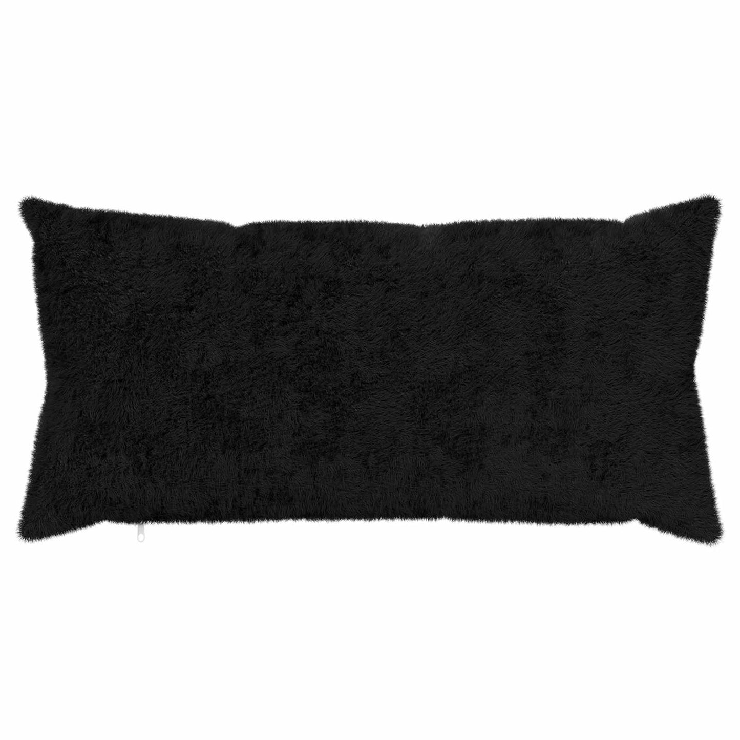 Cushion Cover 6 pcs HEERLEN Black 40 x 70 cm Faux Rabbit Fur