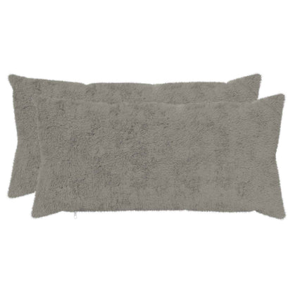 Cushion Cover 2 pcs HEERLEN Light Grey 40 x 70 cm