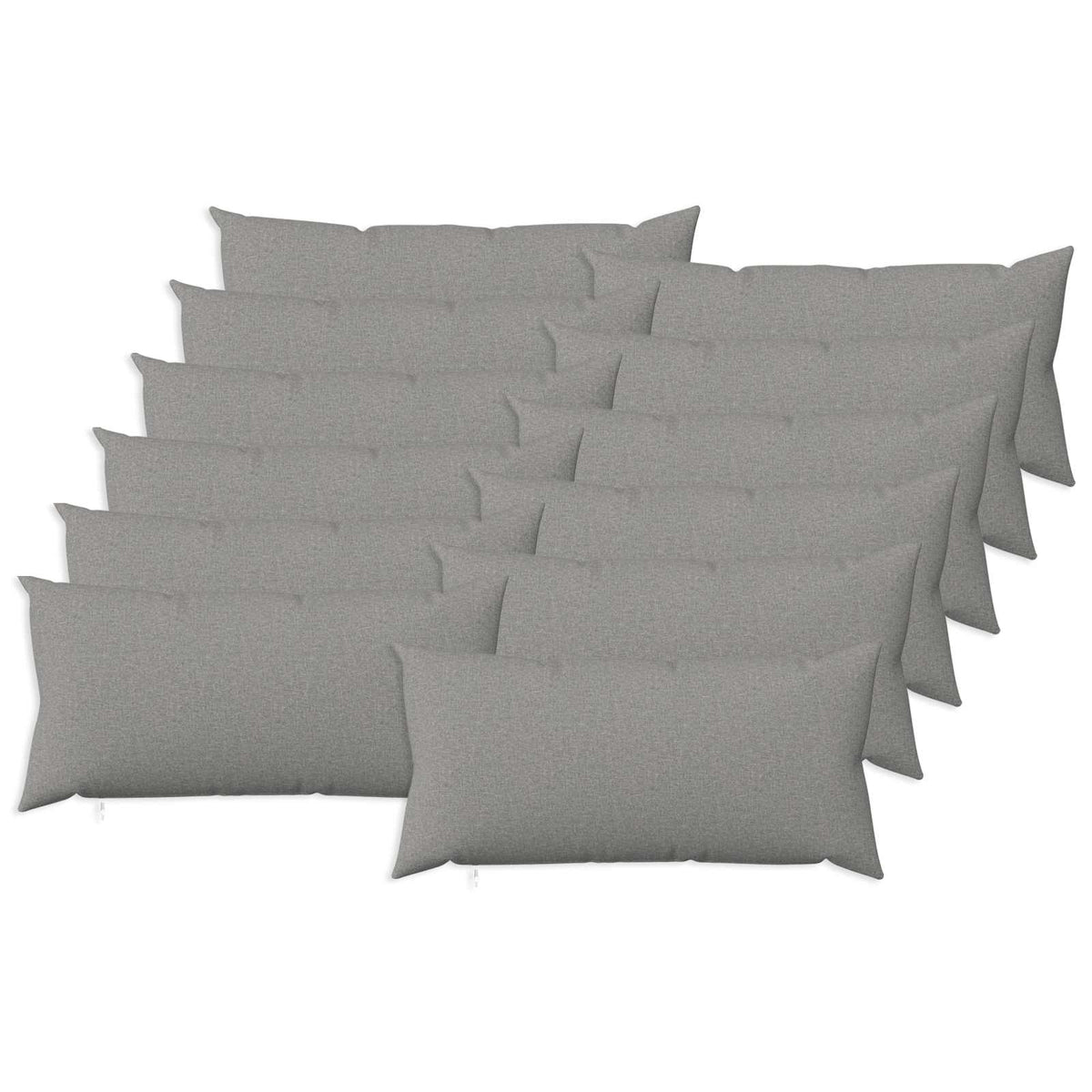 Cushion Cover 12 pcs HEERLEN Cloud Grey 40 x 80 cm Fabric