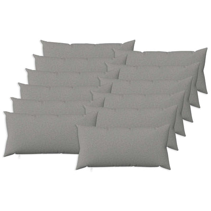Cushion Cover 12 pcs HEERLEN Cloud Grey 40 x 80 cm Fabric