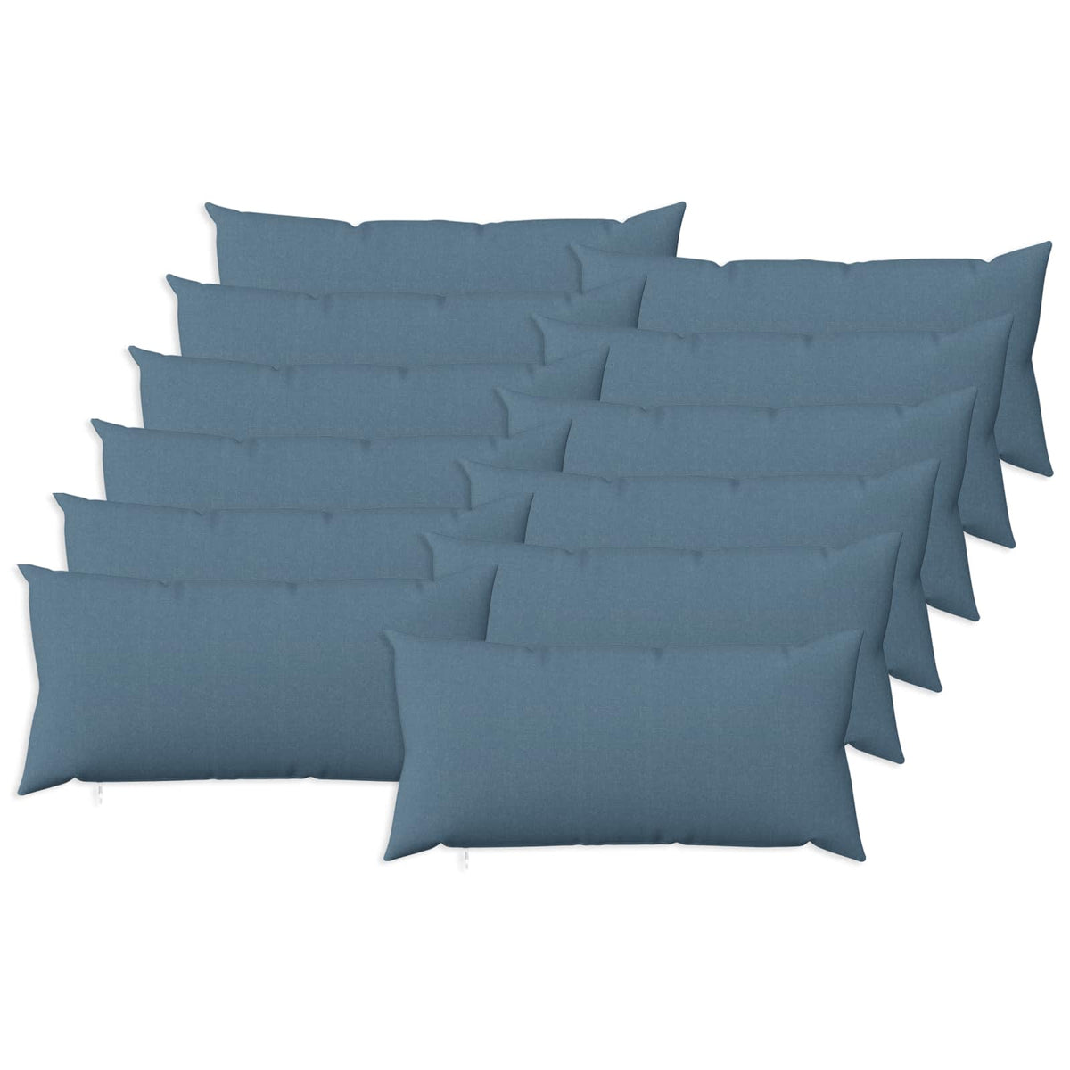 Cushion Cover 12 pcs HEERLEN Jeans Blue 40 x 80 cm Fabric