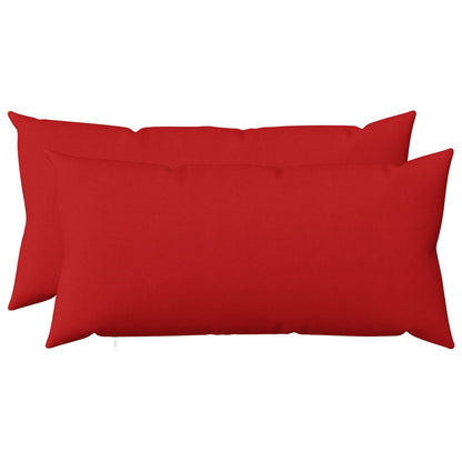 Cushion Cover 2 pcs HEERLEN Red 40 x 80 cm Fabric