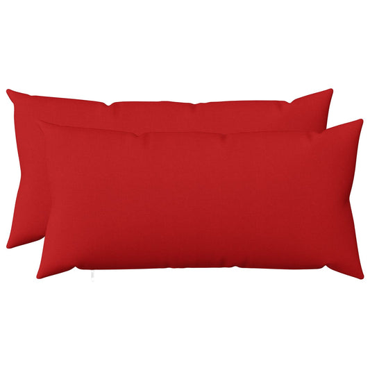 Cushion Cover 2 pcs HEERLEN Red 40 x 80 cm Fabric