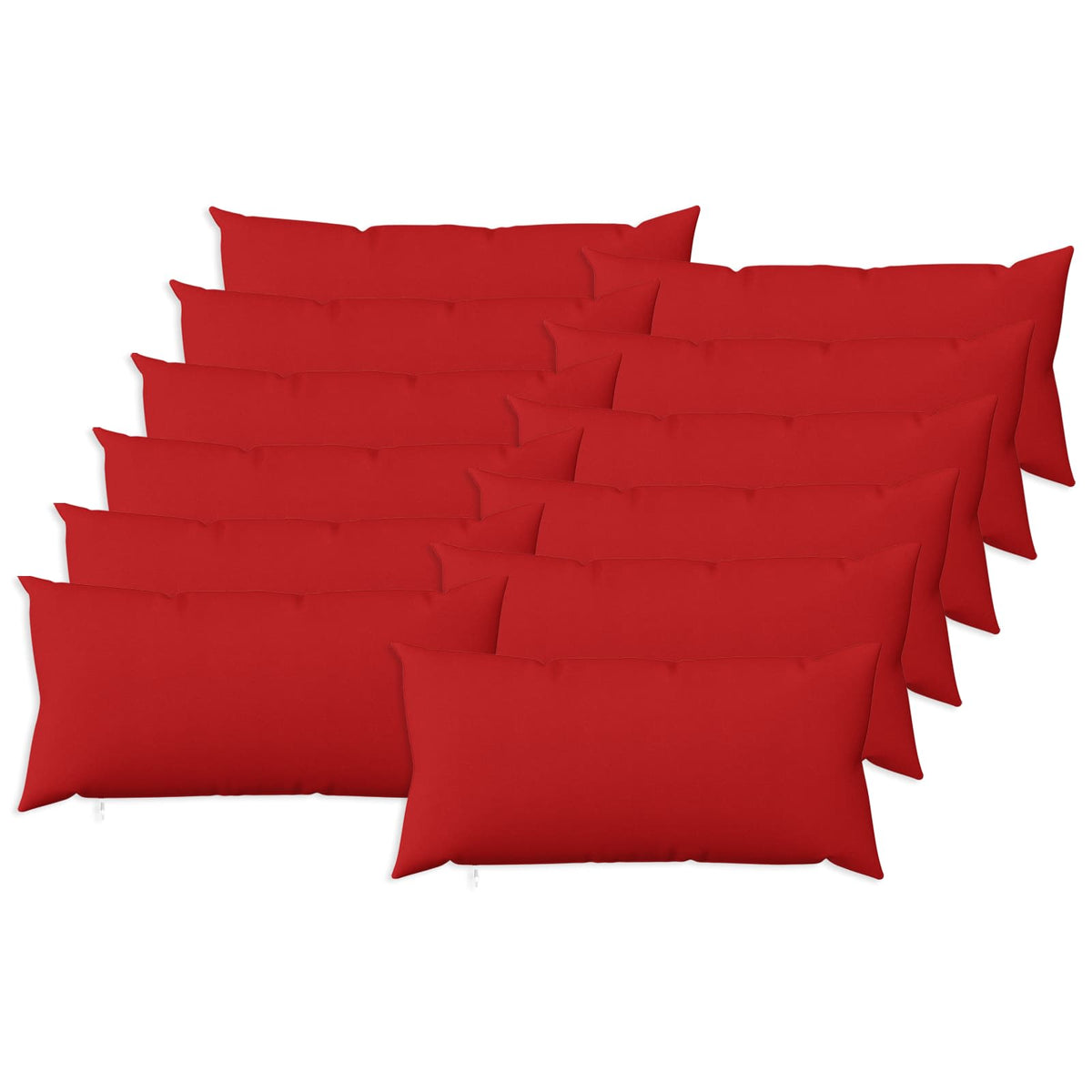 Cushion Cover 12 pcs HEERLEN Red 40 x 80 cm Fabric