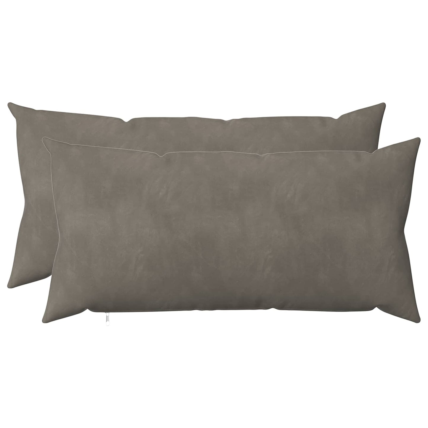 Cushion Cover 2 pcs HEERLEN Light Grey 40 x 80 cm Velvet